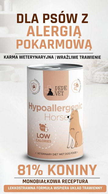 PEPE VET - Hypoallergenic Horse (konina) 400g